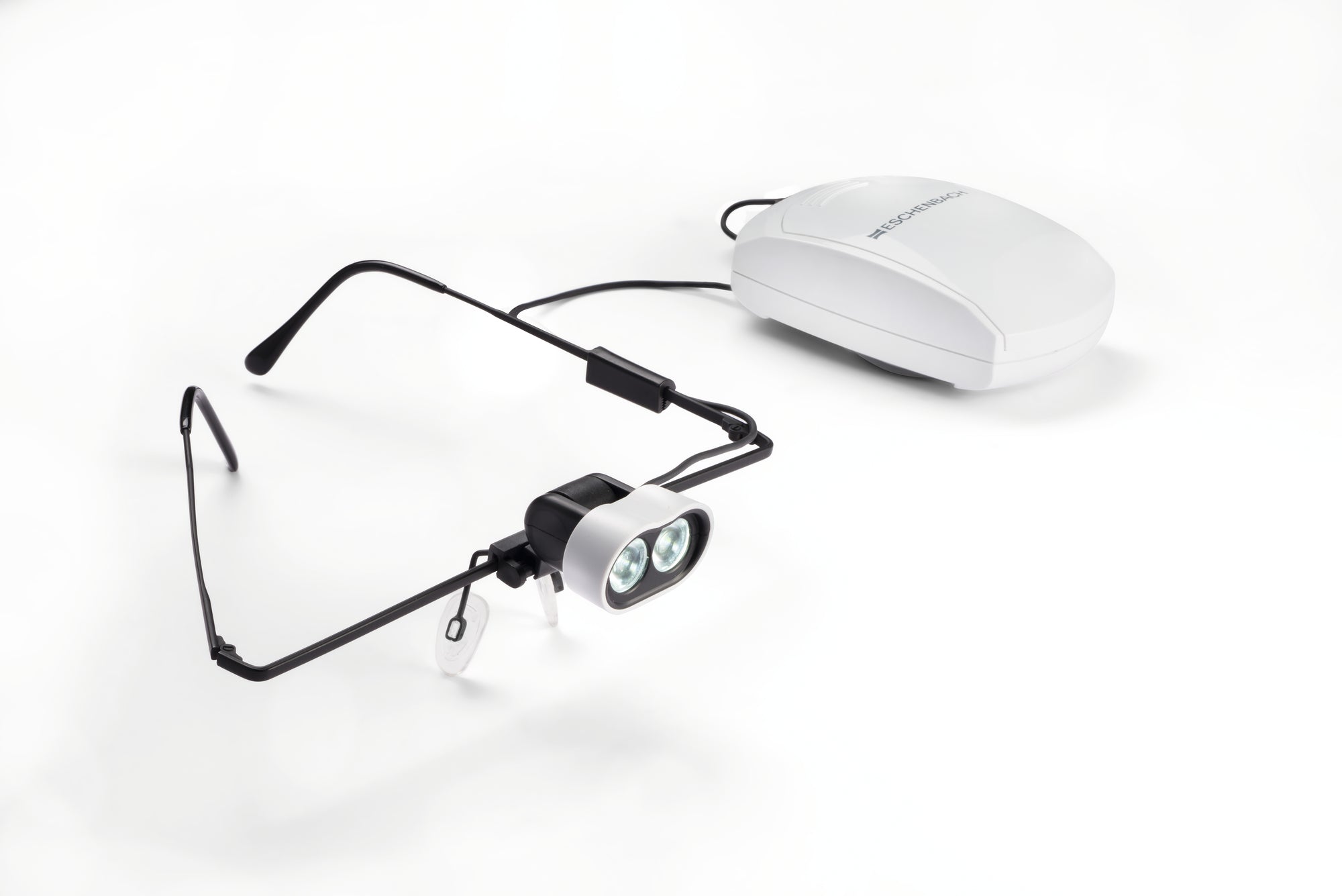 LED lighting system with a carrier system (metal frame) and battery housing.