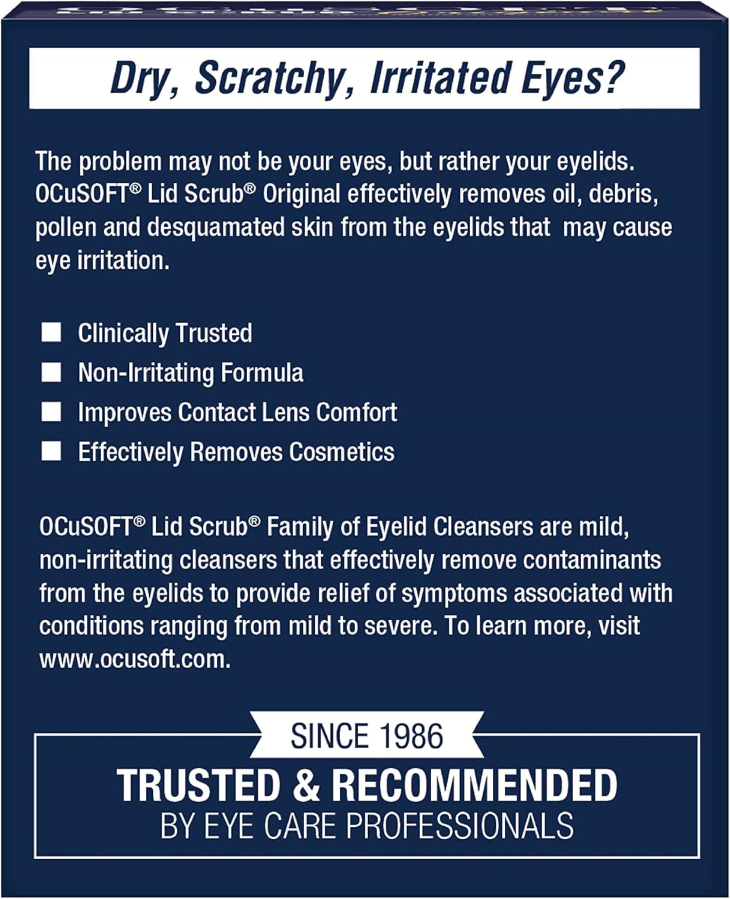OCuSOFT Original Lid Scrub Pre-Moistened Pads