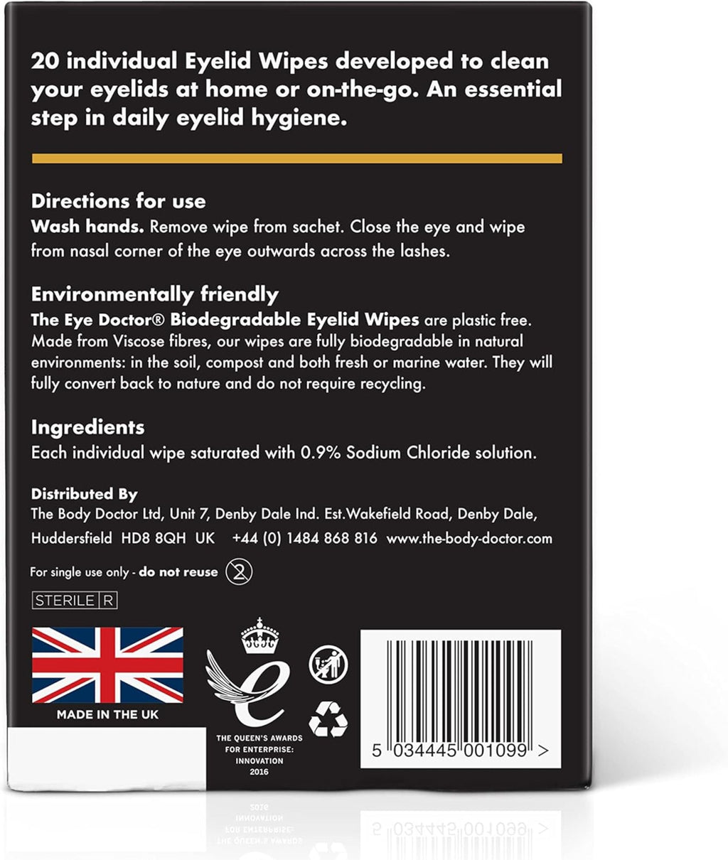 The Eye Doctor Biodegradable Eyelid Wipes