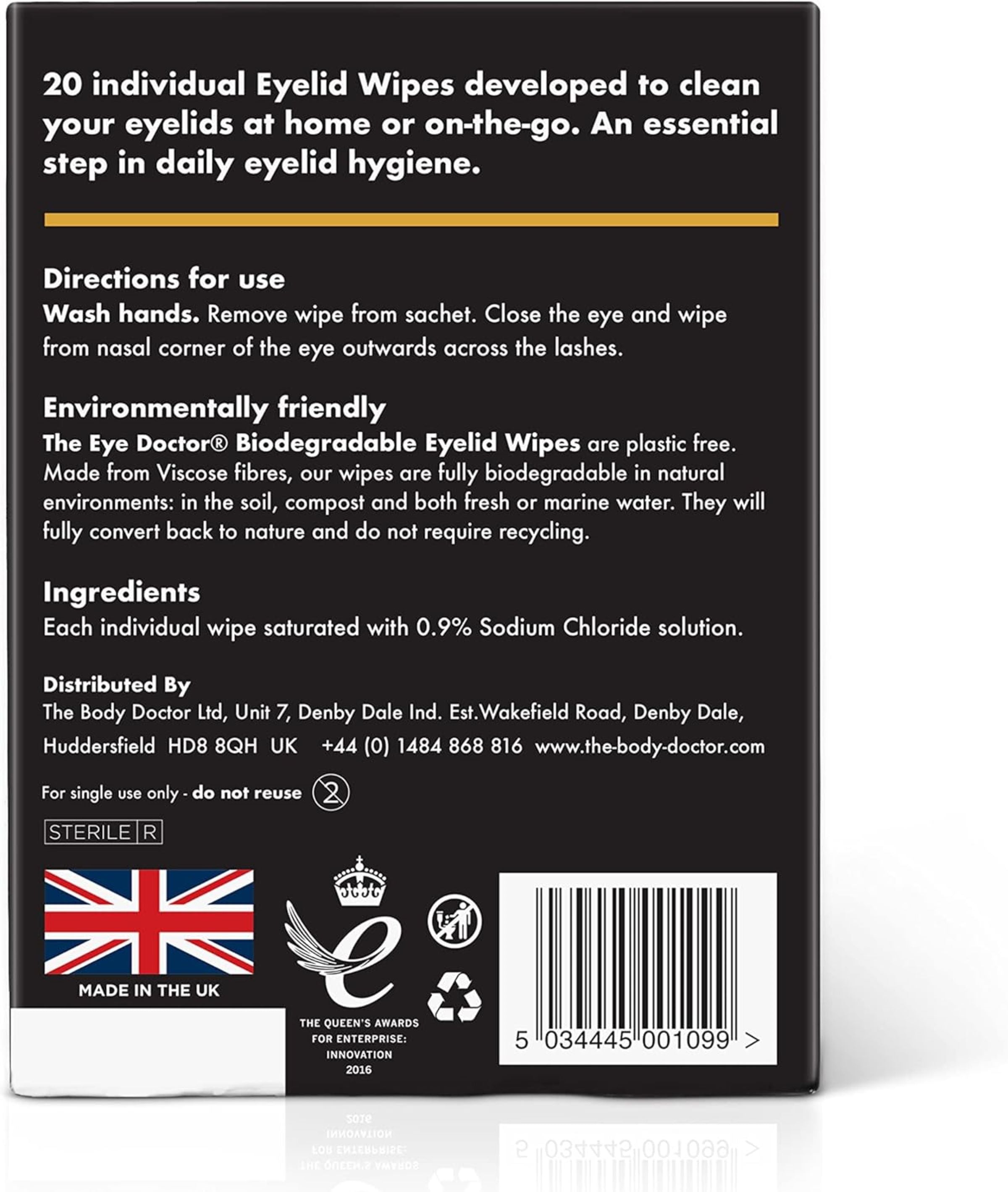 The Eye Doctor Biodegradable Eyelid Wipes