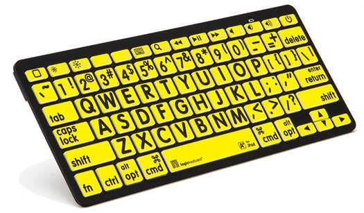 Mac Large Print Bluetooth Mini Keyboards (Black on Yellow)